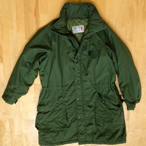 Genuine Swedish Army Insulated Thermal M90 Jacket Green Cold Weather Large - Picture 1 of 12